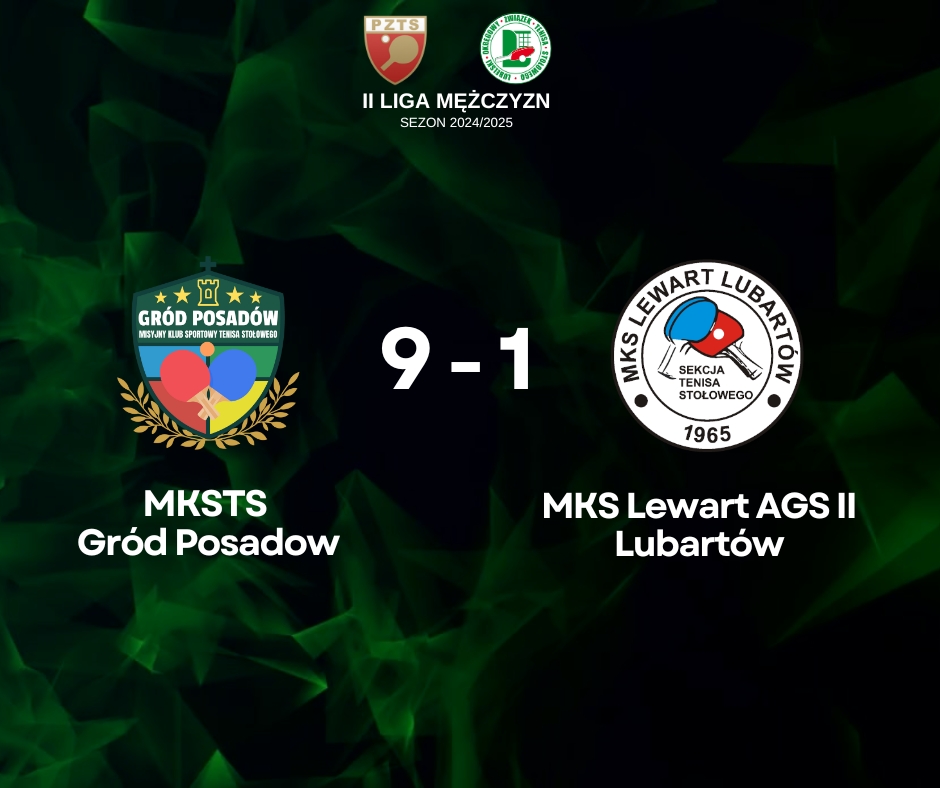 Pewne zwycięstwo nad MKS Lewart AGS II Lubartów 9:1