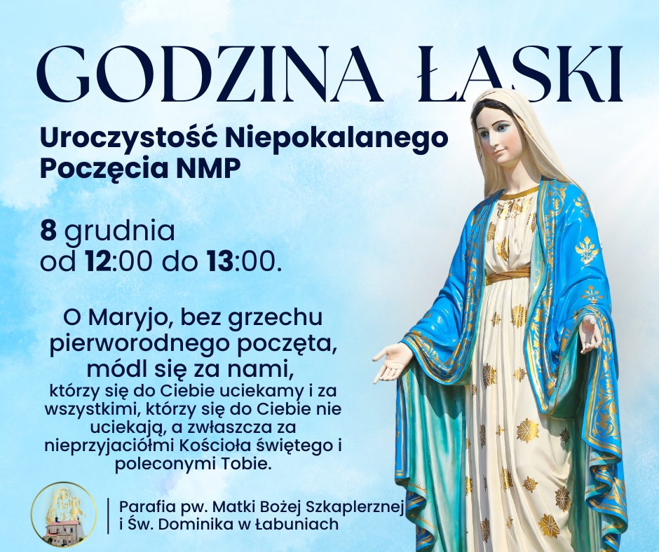 Dziś Godzina Łaski! od godz. 12 00 -13 00
